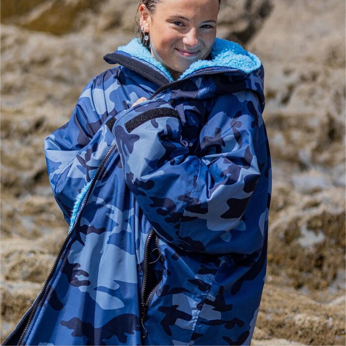 2024 Dryrobe Advance Long Sleeve Changing Robe V3 DALSV3 - Blue Camo / Blue